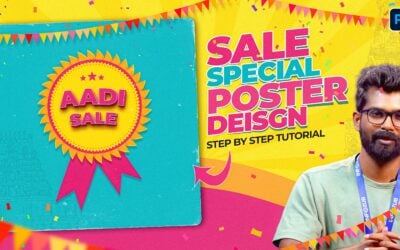 Aadi Sale Special Poster Design in Photoshop | Step by Step Tutorial