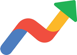 Google_Trends - Infozub Digital Academy Colorful curved arrow rising upward, symbolizing growth or progress.